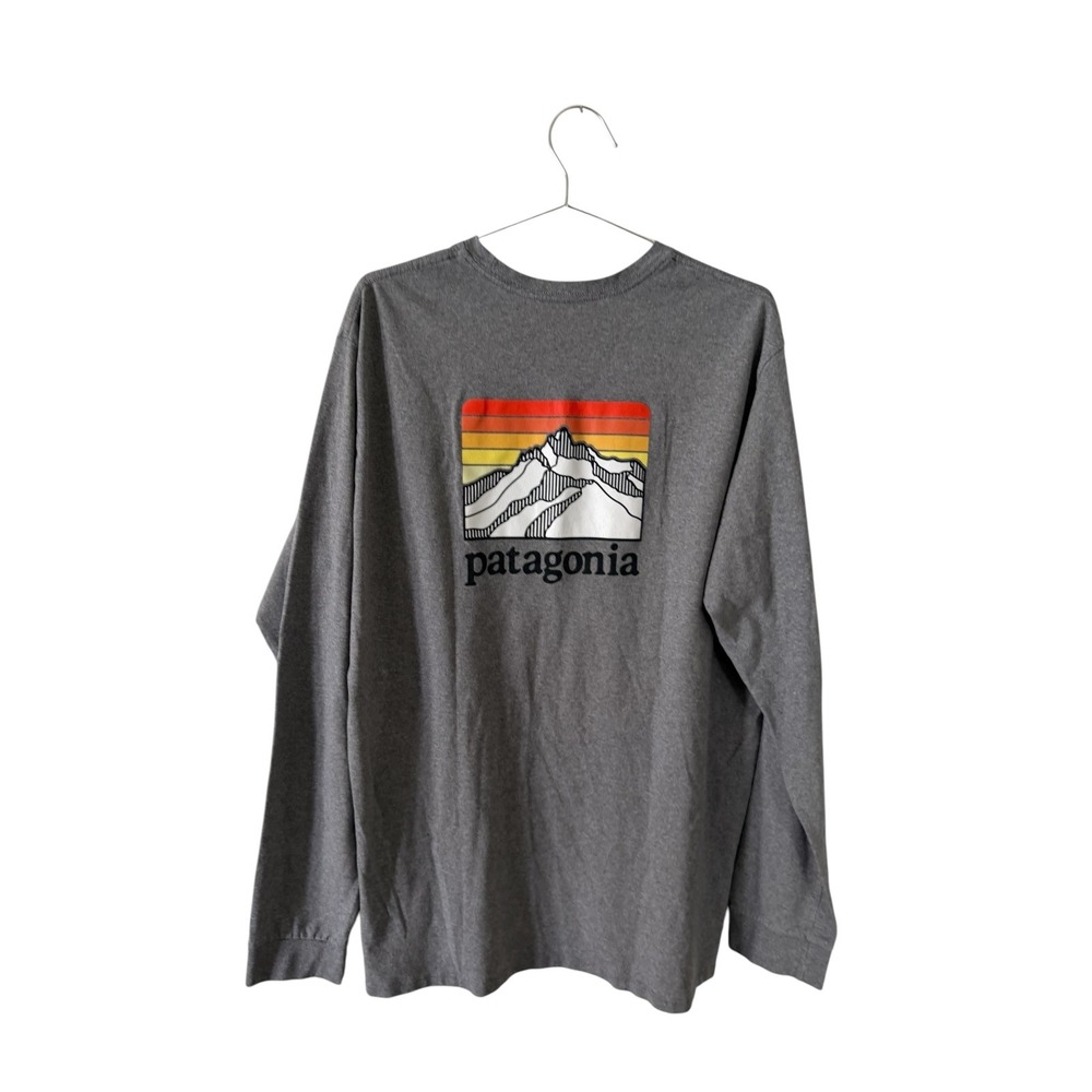 Patagonia Mens XL Graphic Long Sleeve T-Shirt Cotton Responsibili-Tee Outdoors